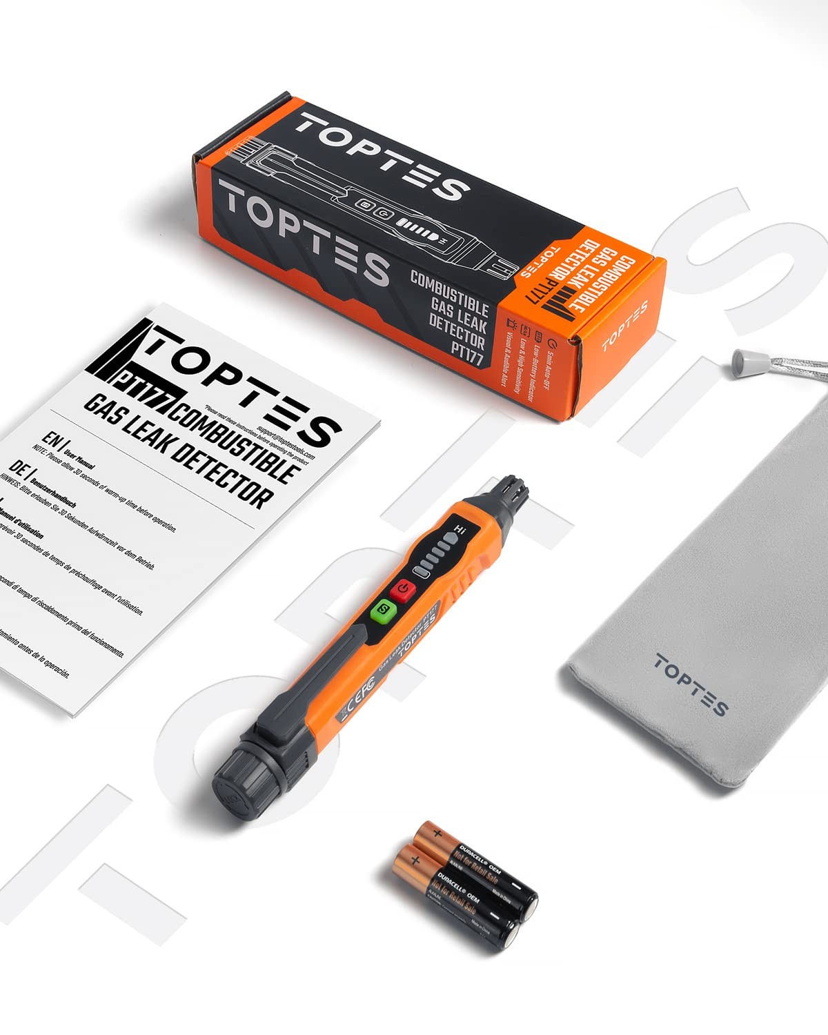 Gas Leak Detector with Alarm Portable Methane & Propane Sniffer – Orange