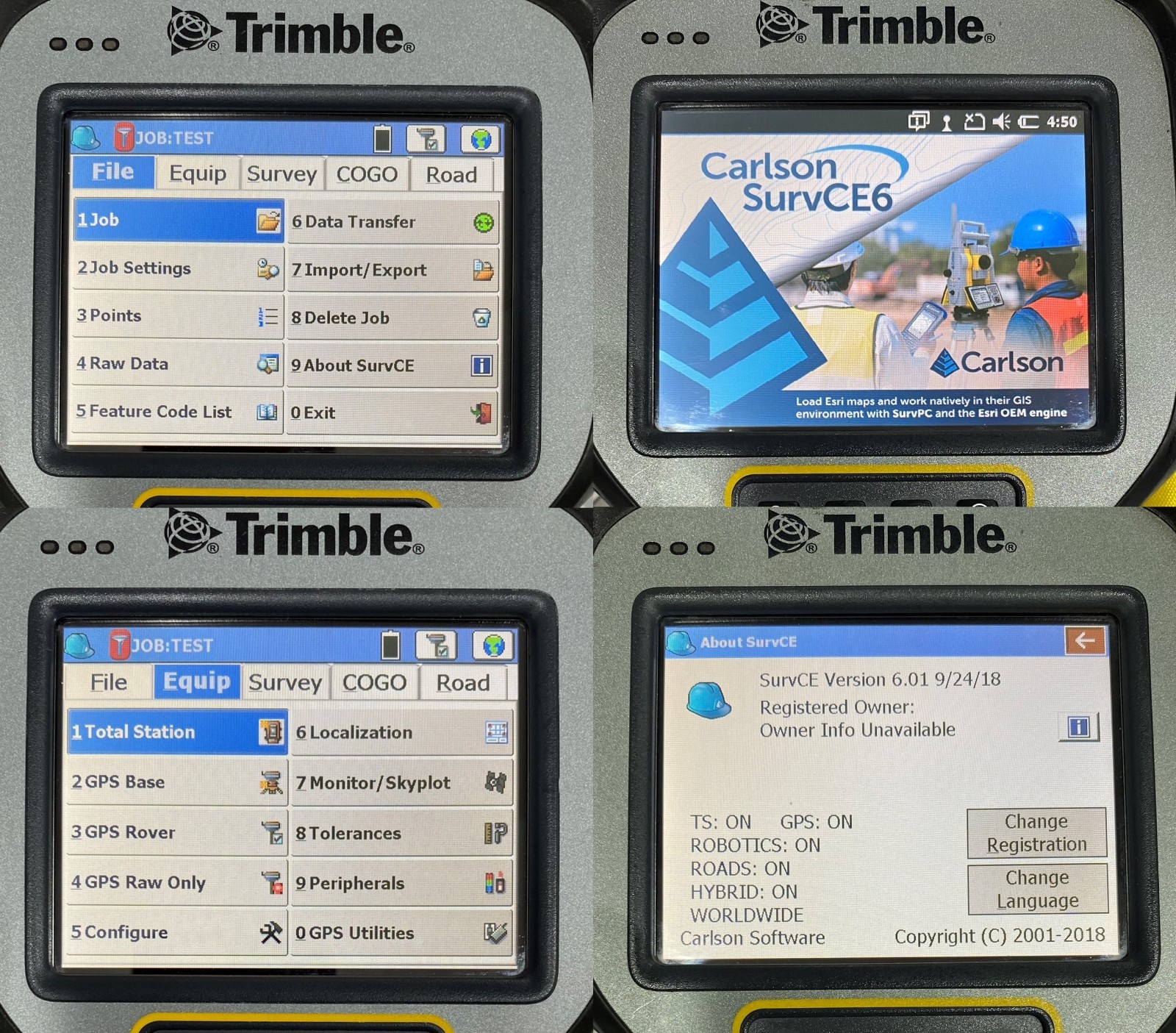 TRIMBLE TSC3 – NO RADIO Carlson SurvCE 6 , Fieldgenius 12 – DATA Controller