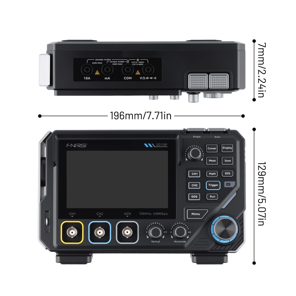 FNIRSI 2D15P Touchscreen Digital Oscilloscope Multimeter Signal Generator 100MHz