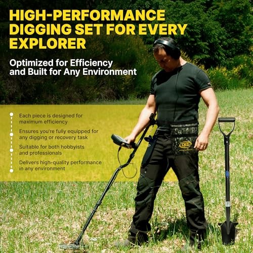 CKG Carbon Metal Detecting Set Spade Shovel Hand Dig Pouch