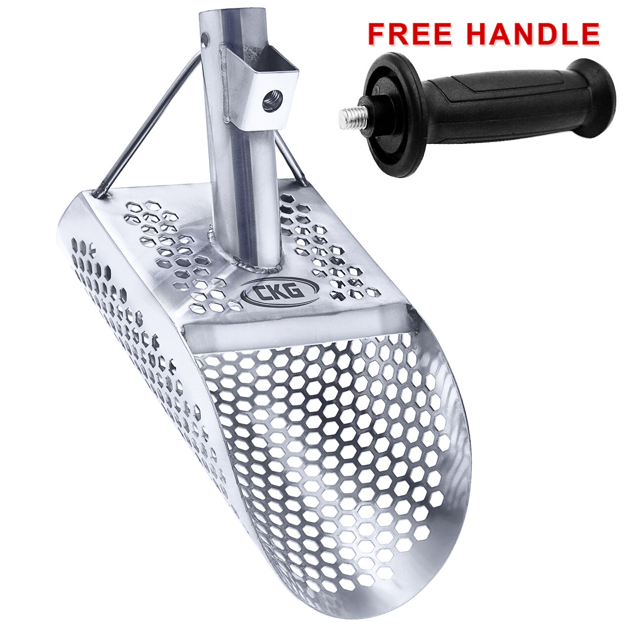 CKG Sand Scoop Metal Detecting Shovel Beach Water Detector Sifting Tool Handle