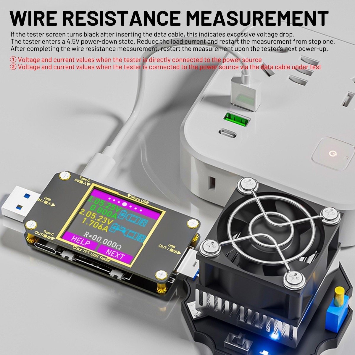 Type-C USB Digital Meter Tester Multimeter Current Voltage Power Monitor NEW