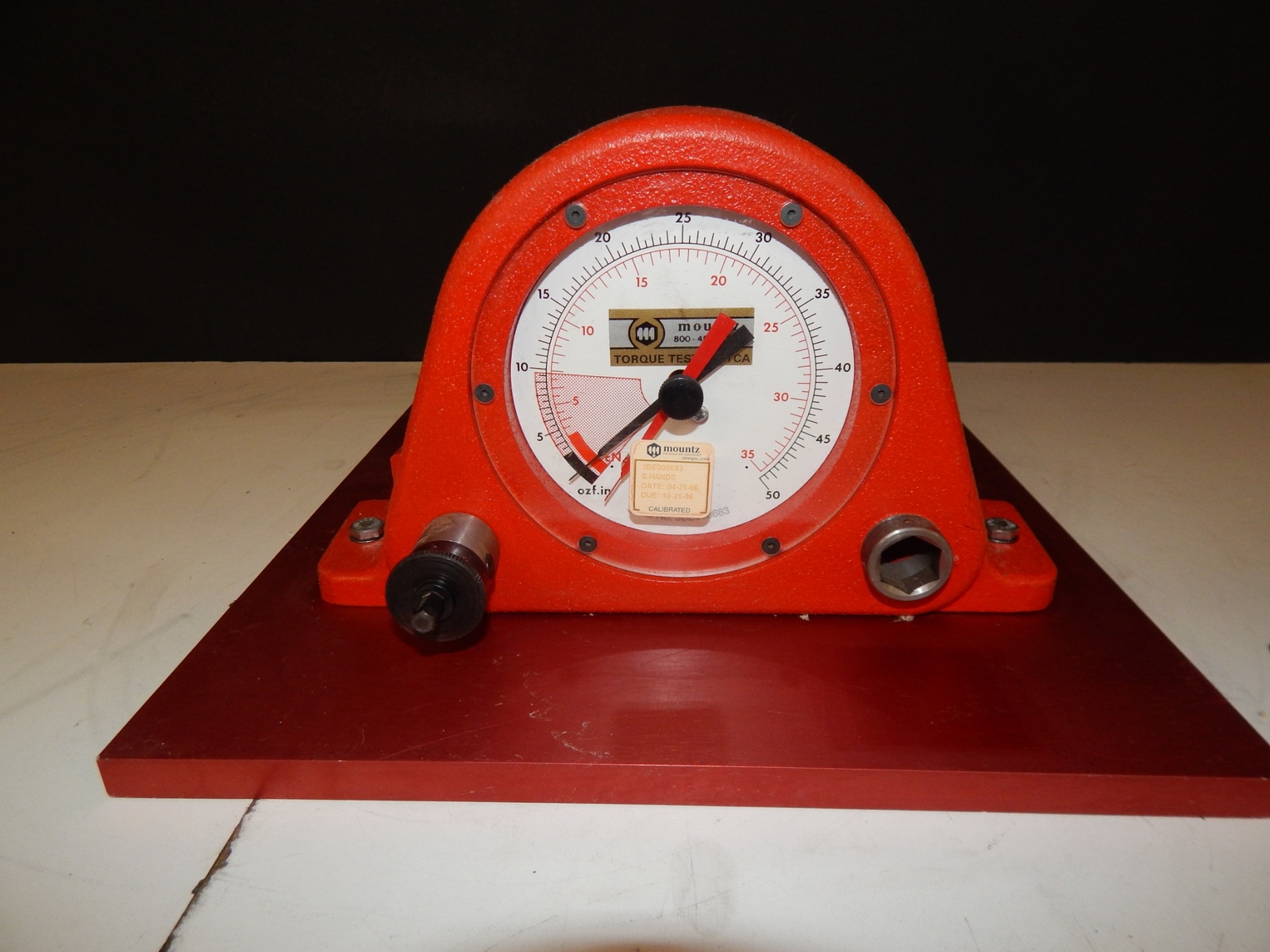 ^^ MOUNTZ TORQUE TESTER 0-50 OZF IN / 0-36 LBN IN (KPE24)