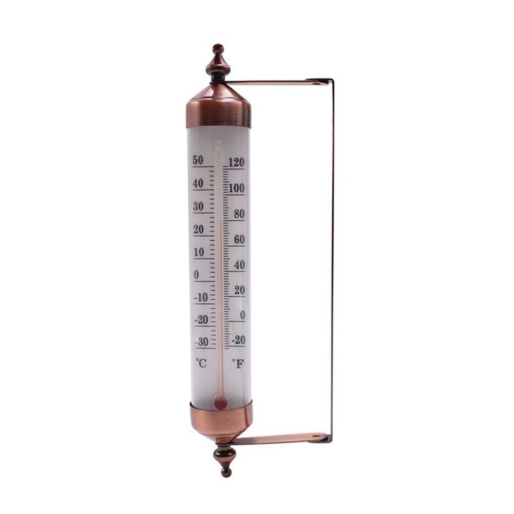 Cordless Indoor Outdoor Thermometer 10 Inch Dual Scale Steel Construction