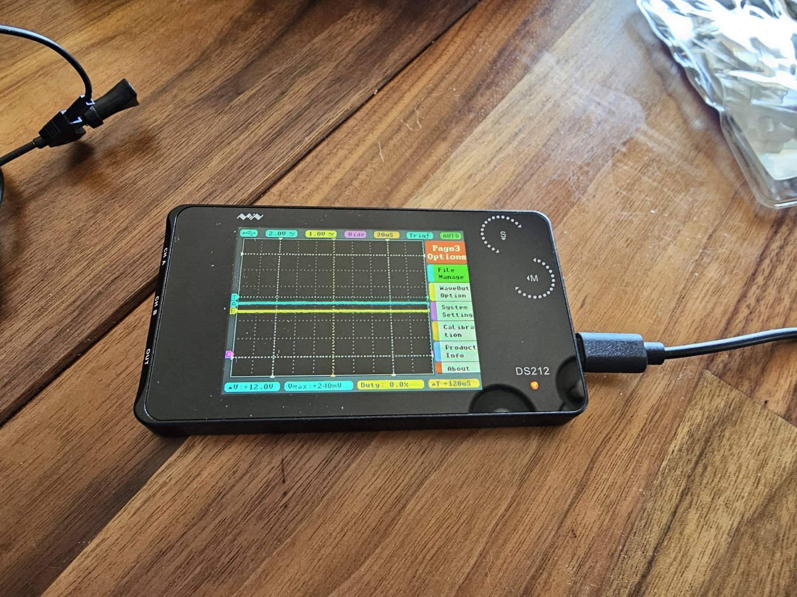 Miniware DS212 dual-channel Pocket Size Portable Handheld Mini Oscilloscope