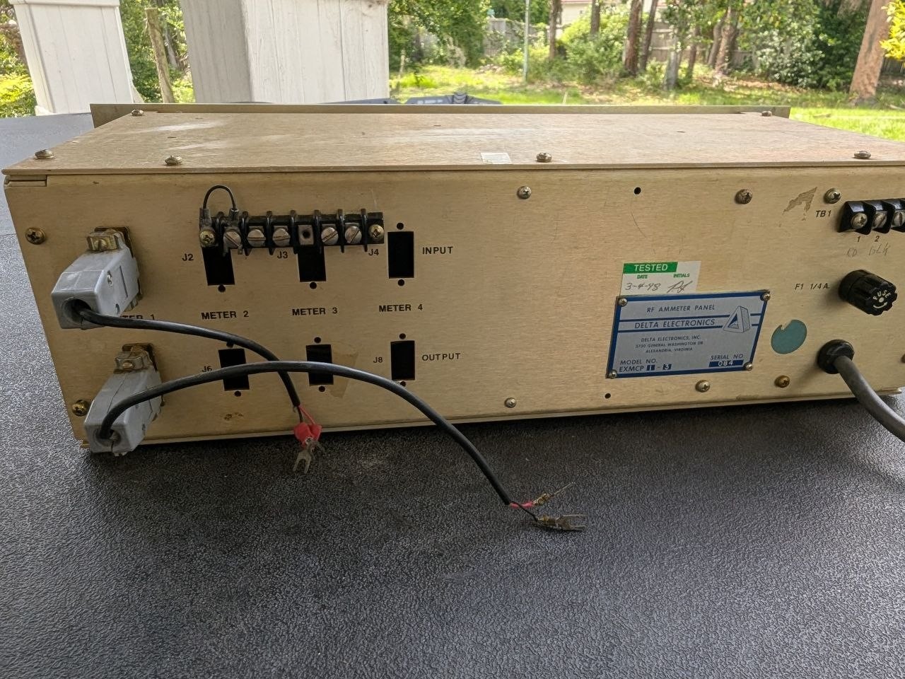 Vintage Delta Electronics EXMCP-3 RF Ammeter Panel 20A Broadcast Radio – RE