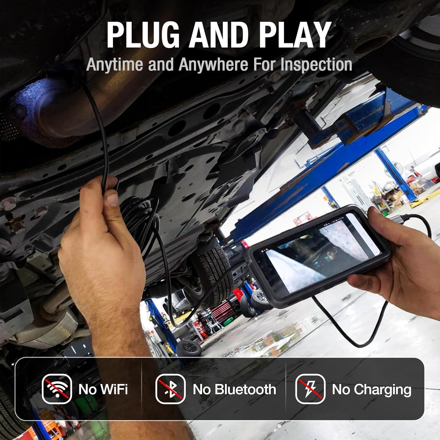 Endoscope Camera Teslong USB-C Borescope Inspection Camera for iPhone 15/Android