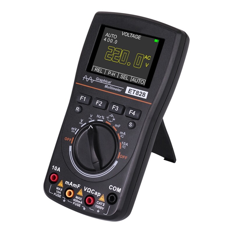ET828 2 in 1 LED Oscilloscope Multimeter Handheld Color Screen Digital Spei7005-