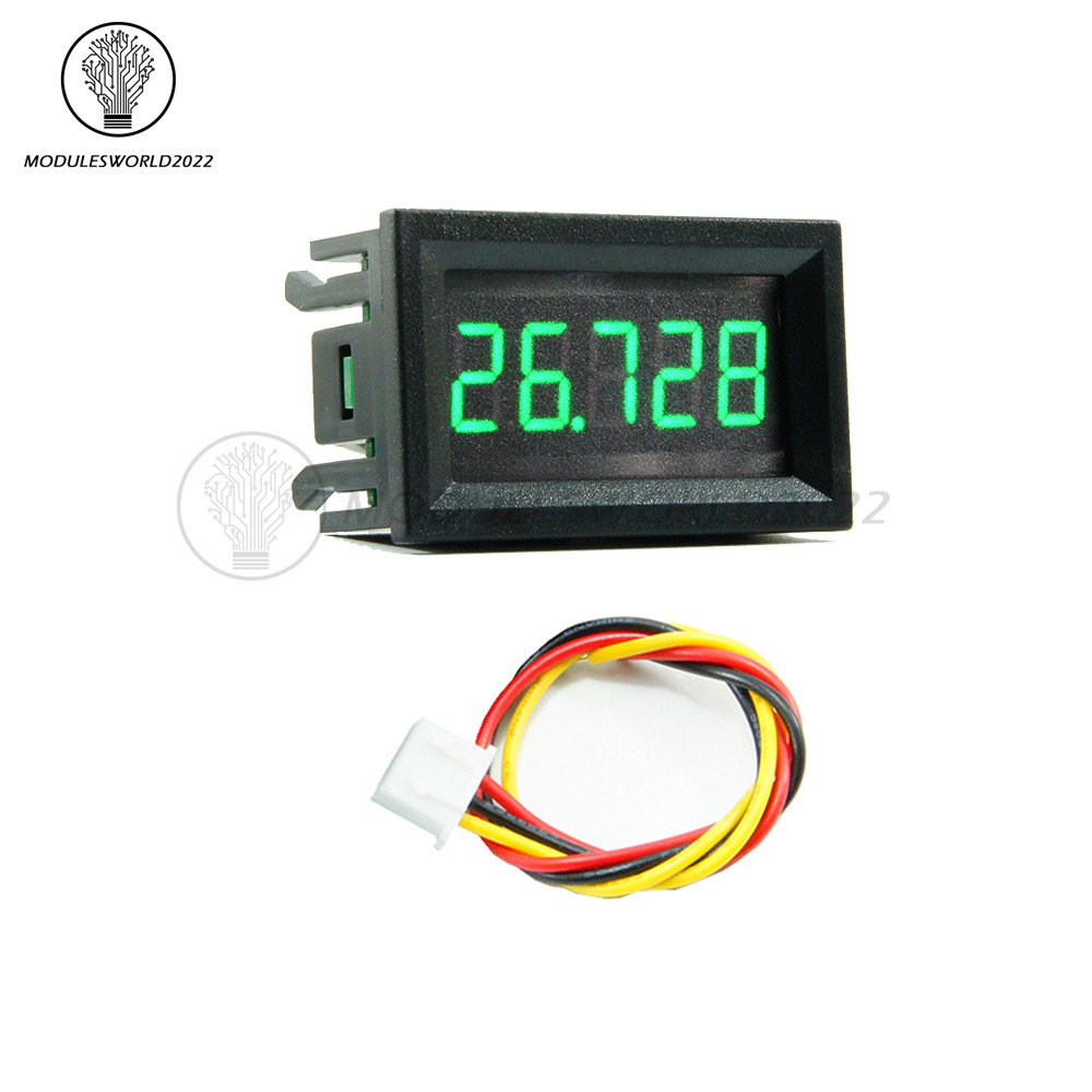 DC0-33V 0.36 inch LED Display 3 Wire 5 Digit High-precision Voltmeter 3 Color