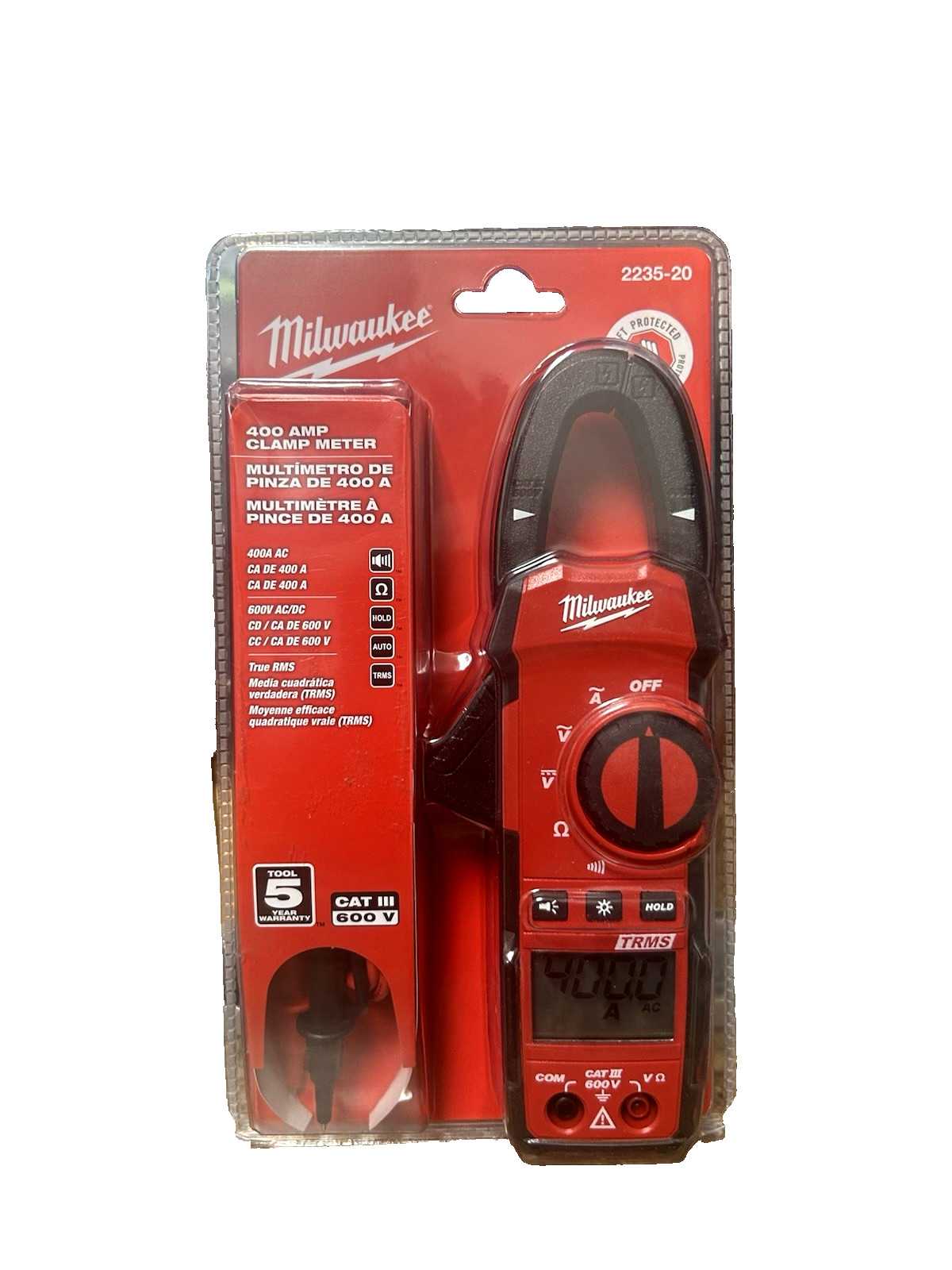 Milwaukee (2235-20) 400 Amp Clamp Meter Cat III 600 V. NIB. FAST SHIPPING