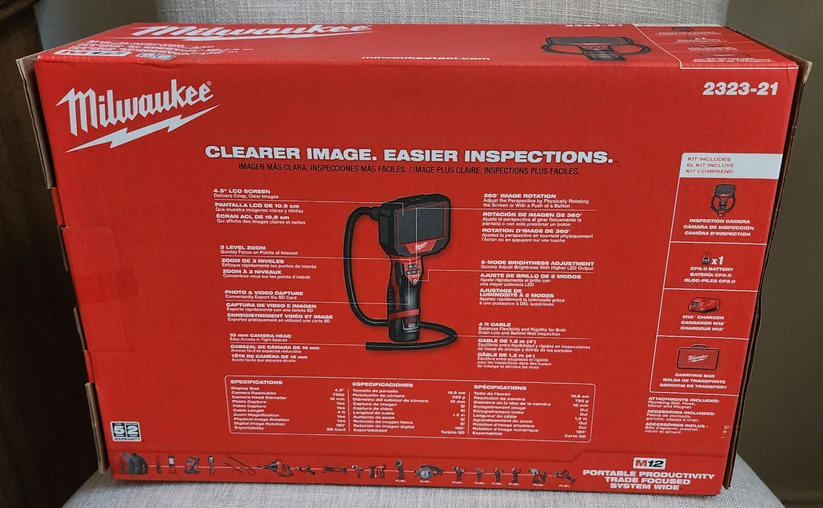 Milwaukee M12 M-Spector Cordless Inspection Camera Kit (2323-21)