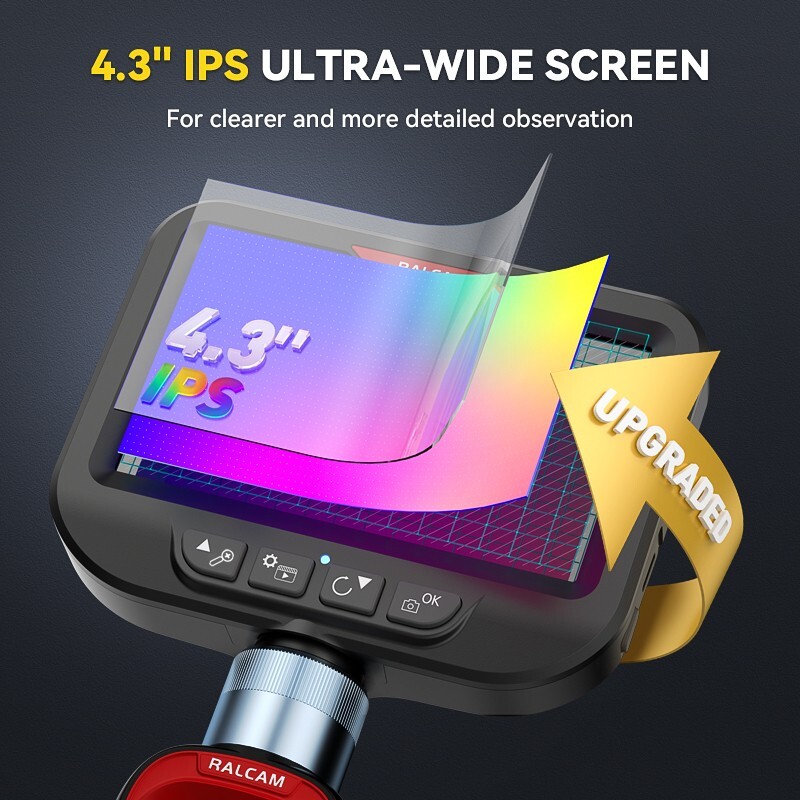 50%OFF Ralcam Articulating Borescope Camera 720° Joystick Endoscope Semi Rigid