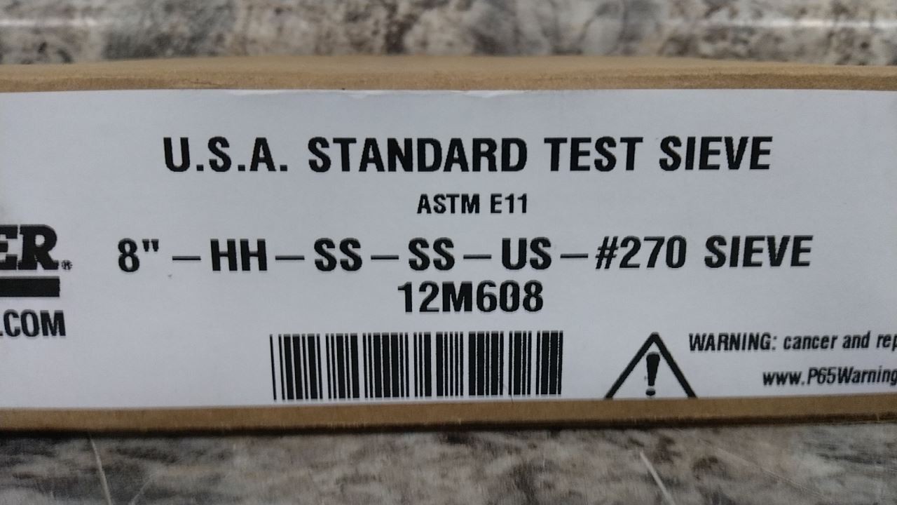 Advantech 270SS8H 4 Pk 8 In Outside Diameter USA Standard Testing Sieve
