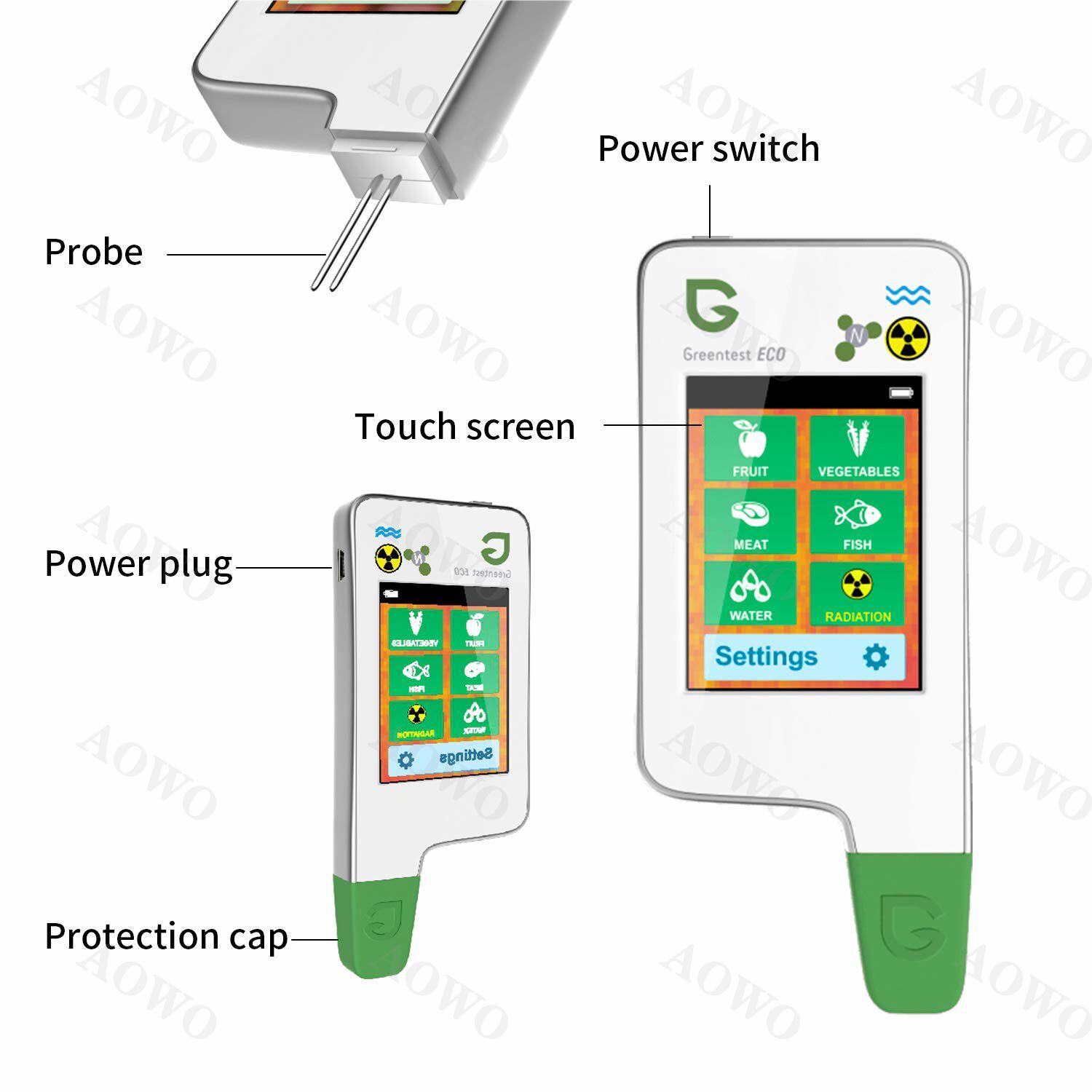 Greentest Eco 4 Nitrate Tester Radiation Geiger Counter English Dosimeter