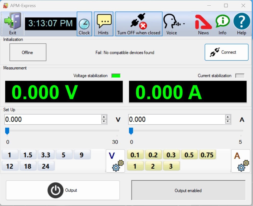 APS-3320L DC Power Supply 30V/20A, Free Software Control via PC and Voice Guide