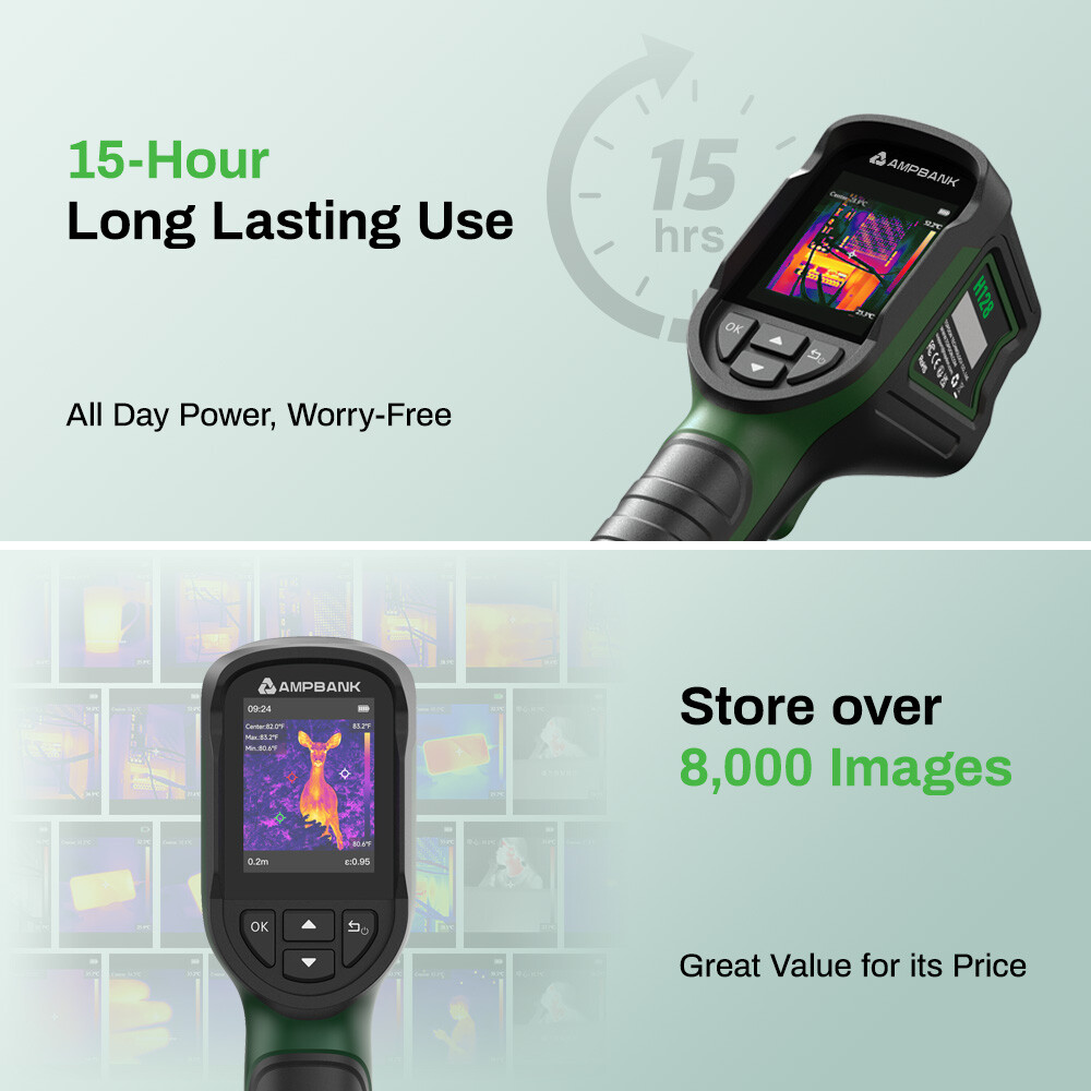AMPBANK H128 Infrared Thermal Imager Thermal Camera IR Resolution 2.4″ LCD