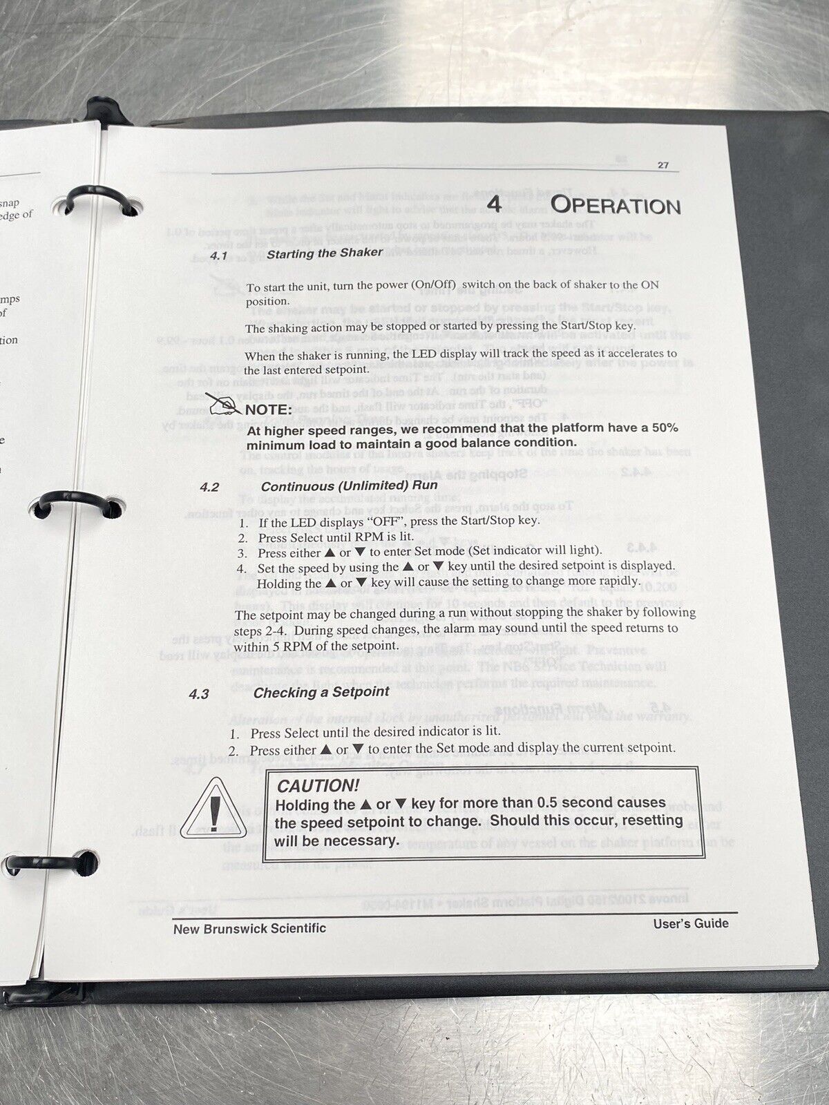 New Brunswick Scientific Innova 2100 2150 Shaker- Manual / Users Guide / Book