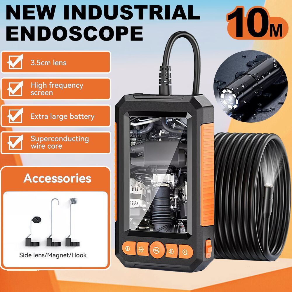4.3 Inch IPS 1080P HD Borescope 1M/5M/10M Waterproof Pipe Inspection Camera
