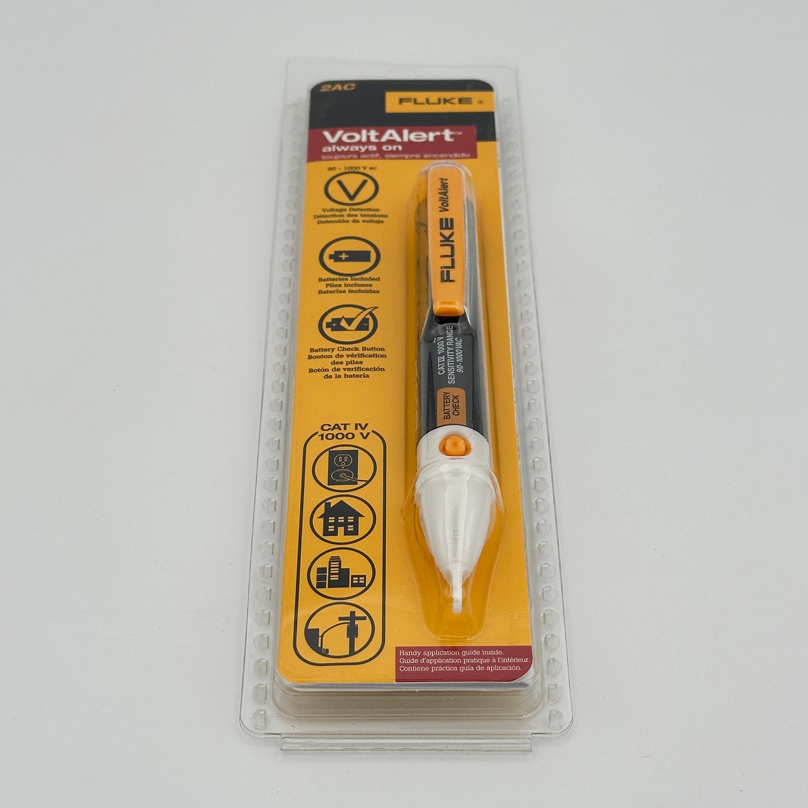 Fluke 2AC 90-1000V Non-contact Voltage Tester ACV Detector CAT IV Voltalert