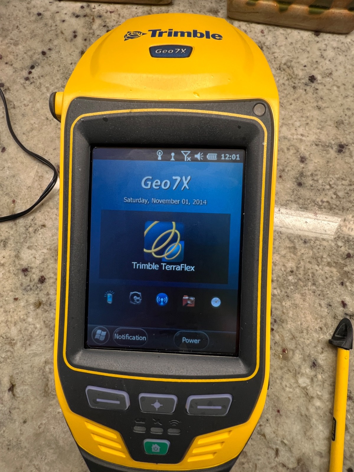 New in box (12/ 2014) Trimble Geo 7X – rangefinder, car charger, monopole, more!