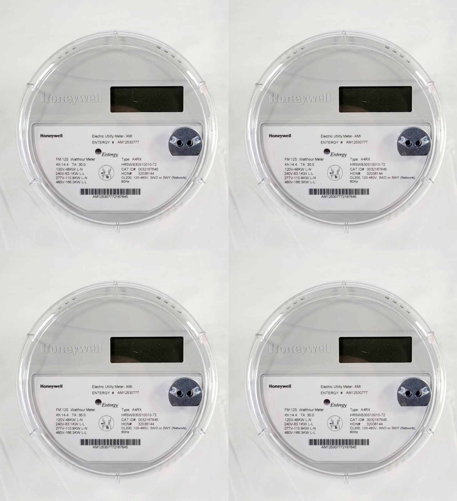 Honeywell Electric Utility Meter AMI A4RX id# 0032167645 120-480v 3wd 3wy QTY 4