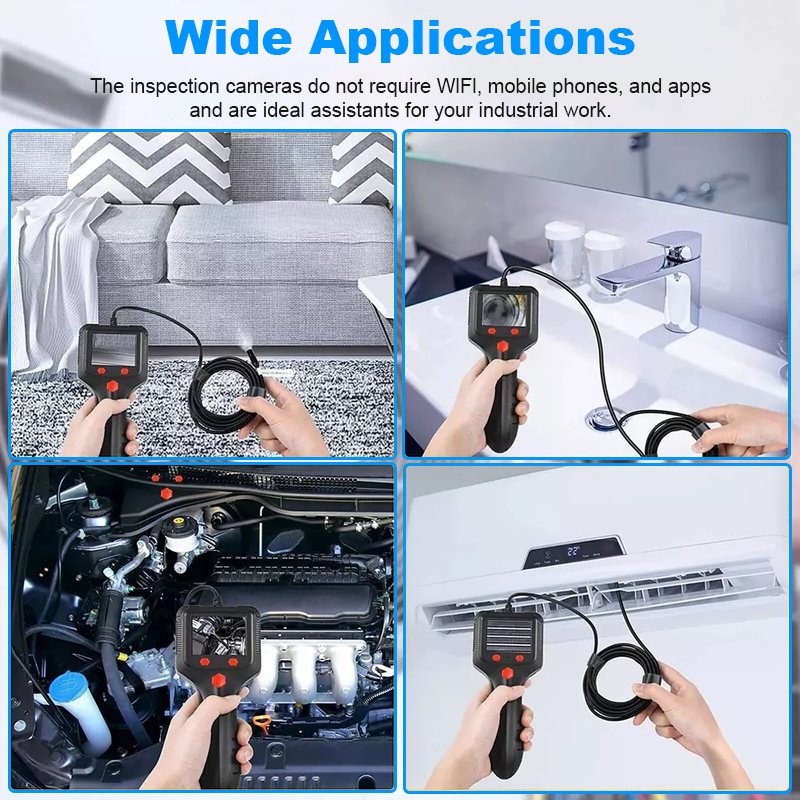 IP67 HD 1080P Industrial Endoscope Camera 8mm Lens Pipe Sewer Inspection Camera