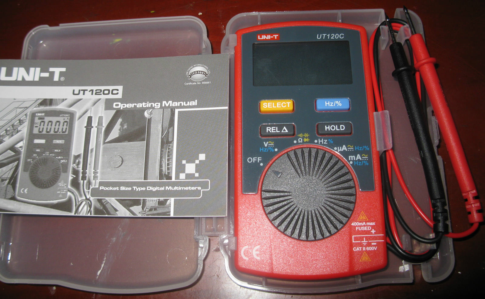 Mini Pocket-size 3999 Auto Range Multimeter DC AC R C F Relative Measure UT120C