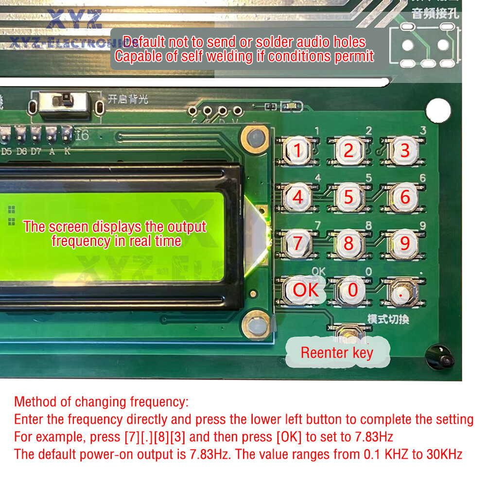 Schumann Wave Generator Pulse Sine Frequency 7.83Hz Adjustable 0.01Hz~300000Hz