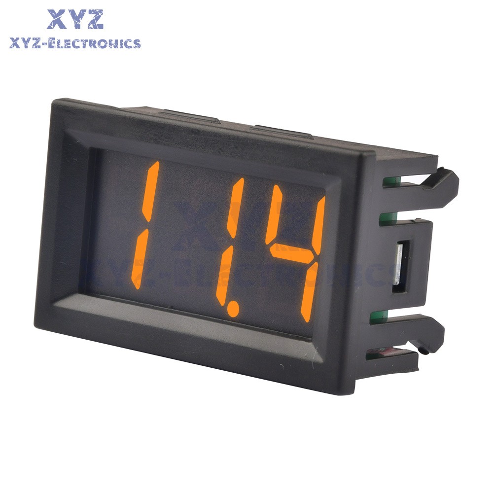0.56 inch LED Display DC0V-100V Panel Meter Digital Voltmeter Three Wires 5Color