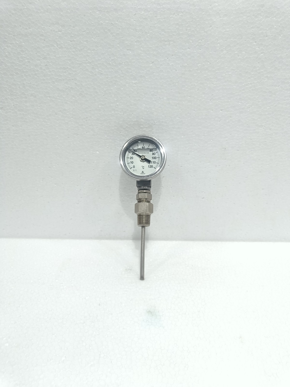 KUMJUNG INDUSTRIAL THERMOMETER 0–120°C – THERMOWELL PROBE–S/N 0602348 FAST SHIP