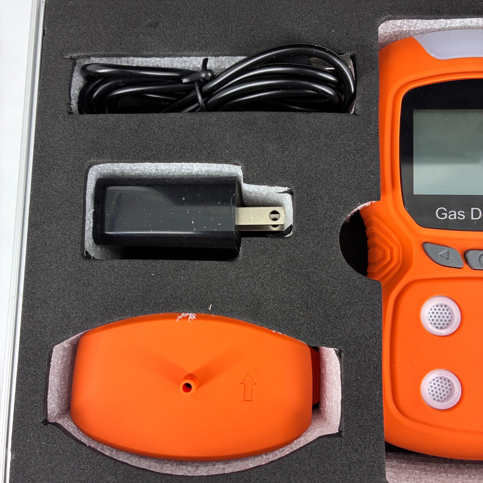 Voice Type Multifunctional Gas Detector with Case – Orange
