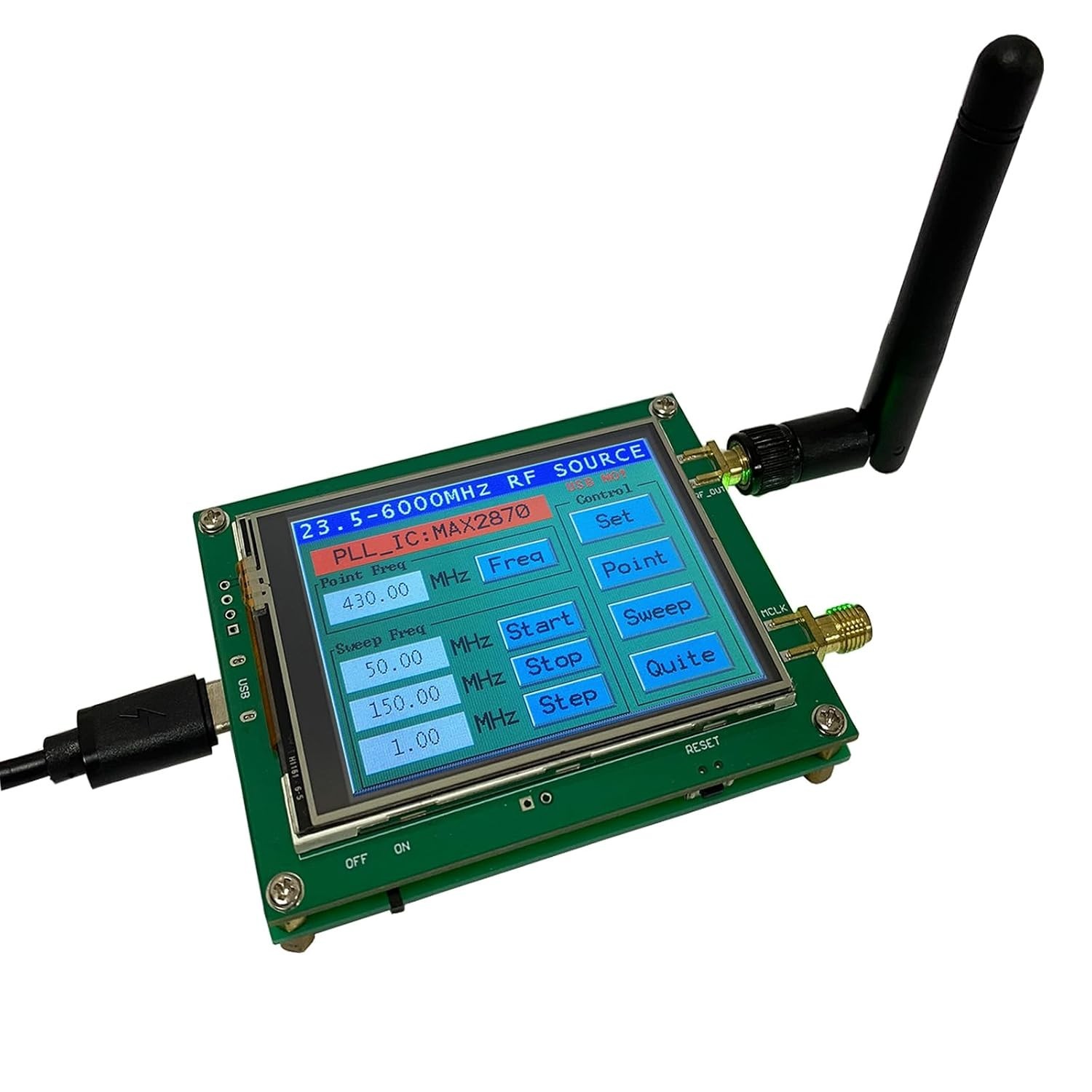 RF Signal Generator 23Mhz-6Ghz Touchscreen Mode Frequency Sweep SMA Female