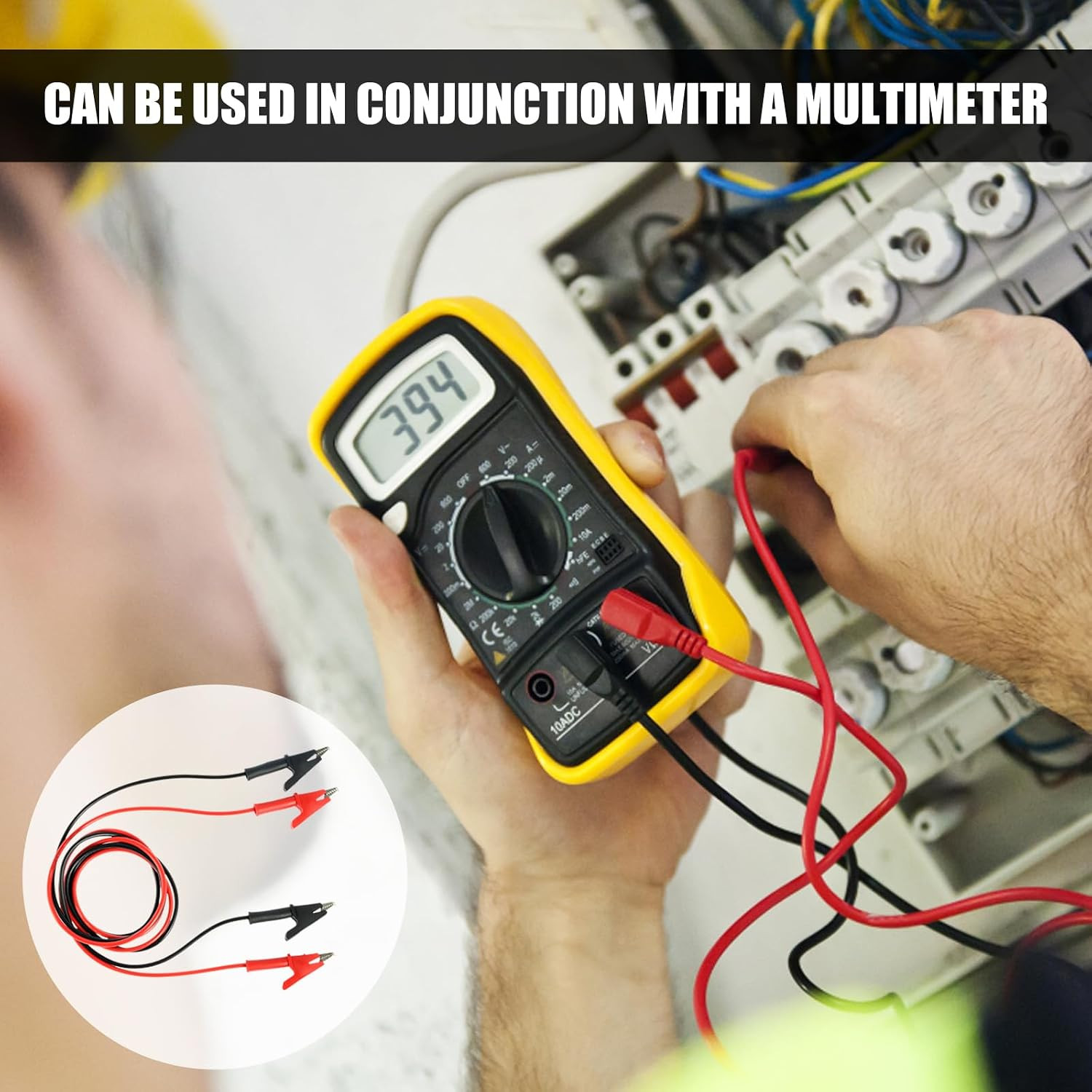 Alligator Clips Electrical Multimeter Test Leads 1500V/15A Jumper Wires Set LOT
