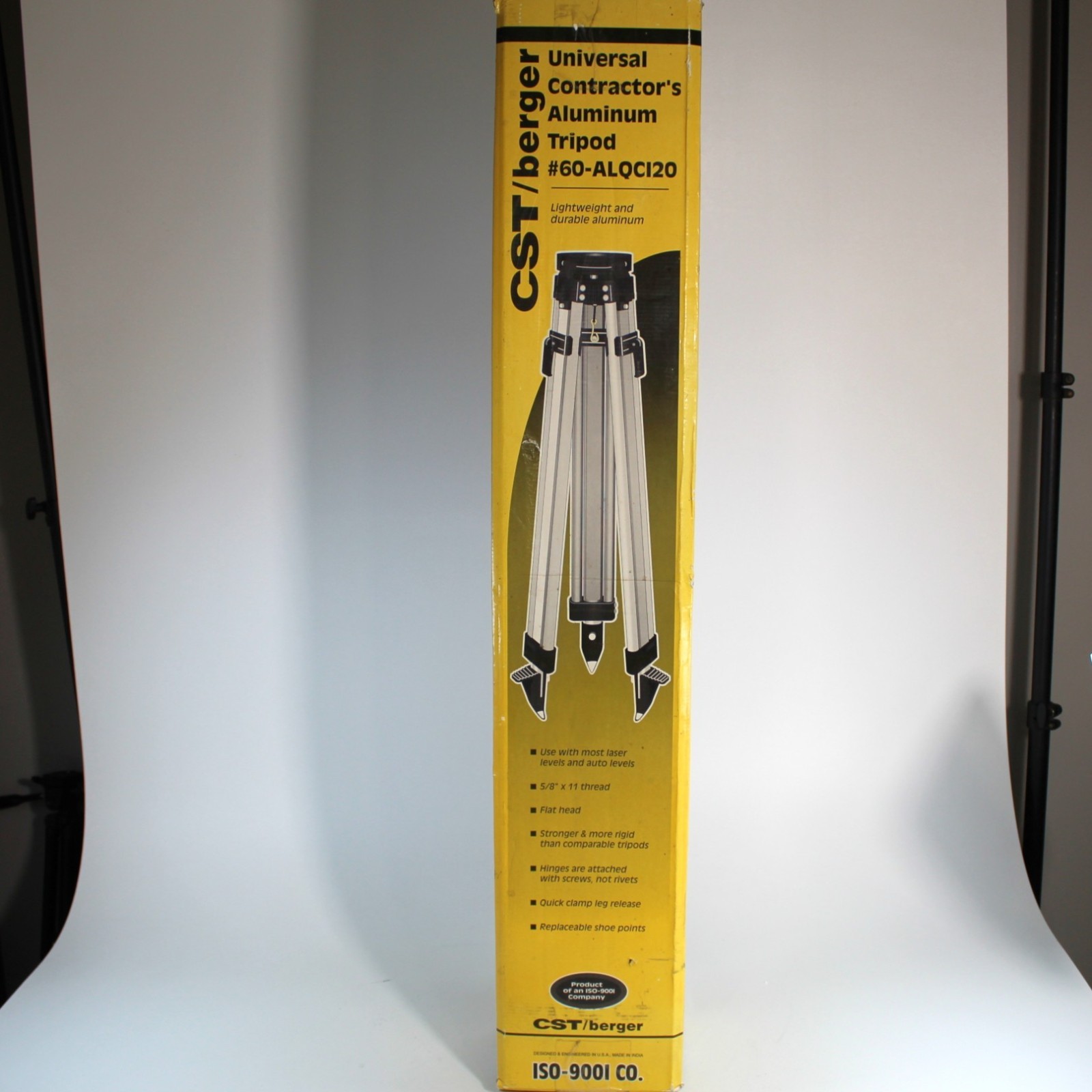 CST/Berger 60-ALQCI20 Universal Contractors Aluminum Tripod Quick Clamp Orange