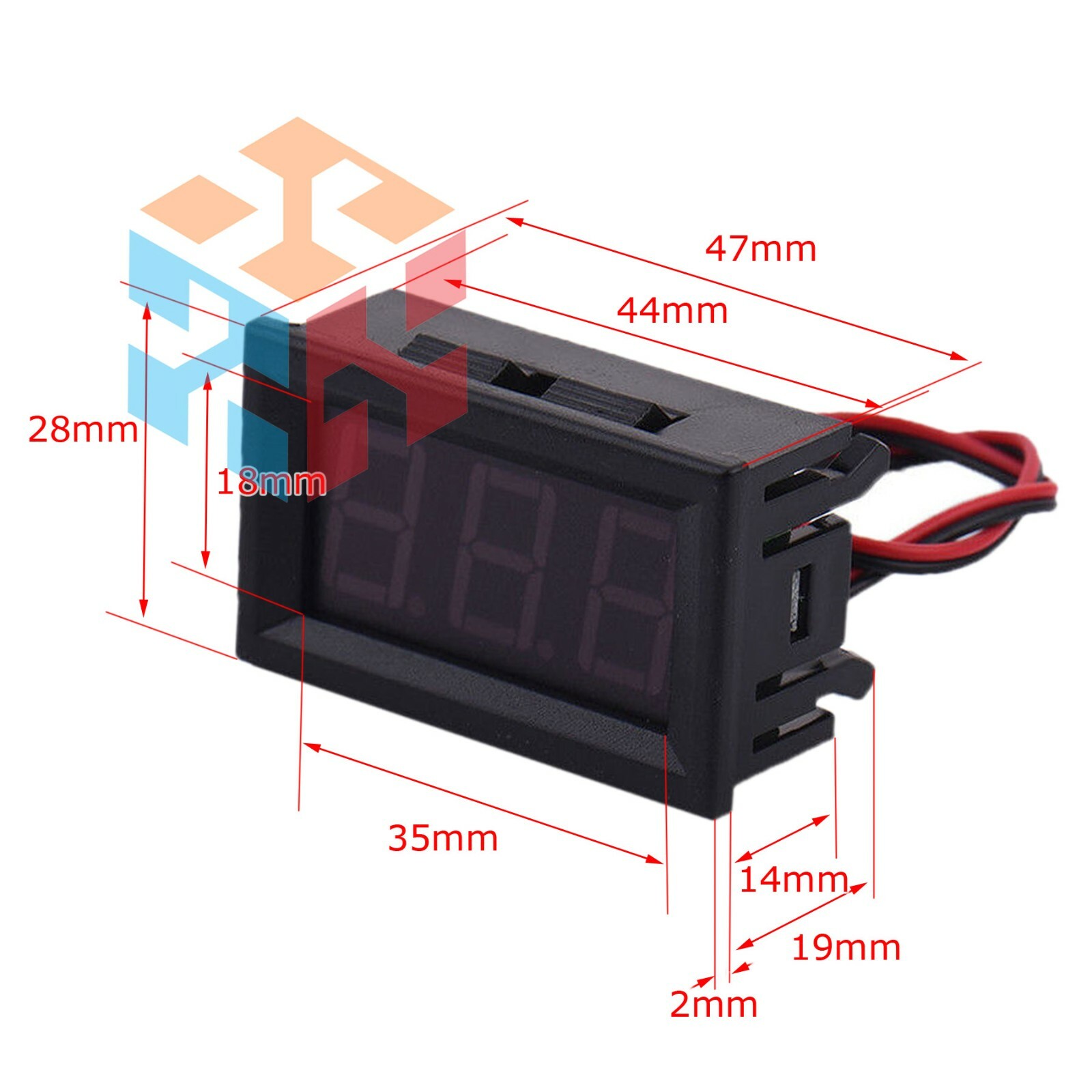 Mini Blue DC 0-30V LED Display Digital Voltage Voltmeter Panel