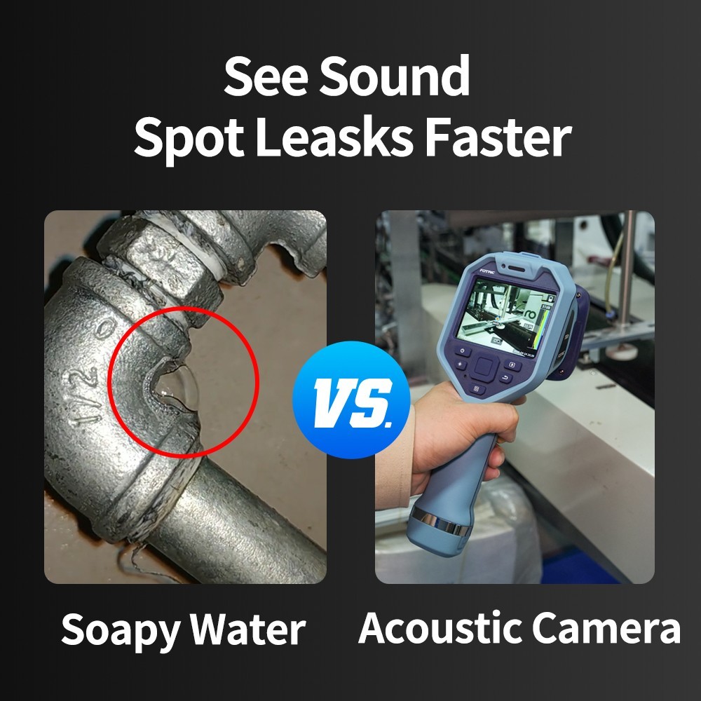 FOTRIC TD2e Acoustic Imaging Camera Gas Leak Detector PD Noise Source Locator