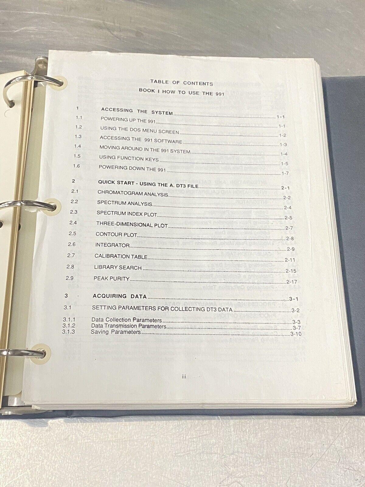 Waters 991 Photodiode Array Detector – Users Guide / Instruction Book / Manuals