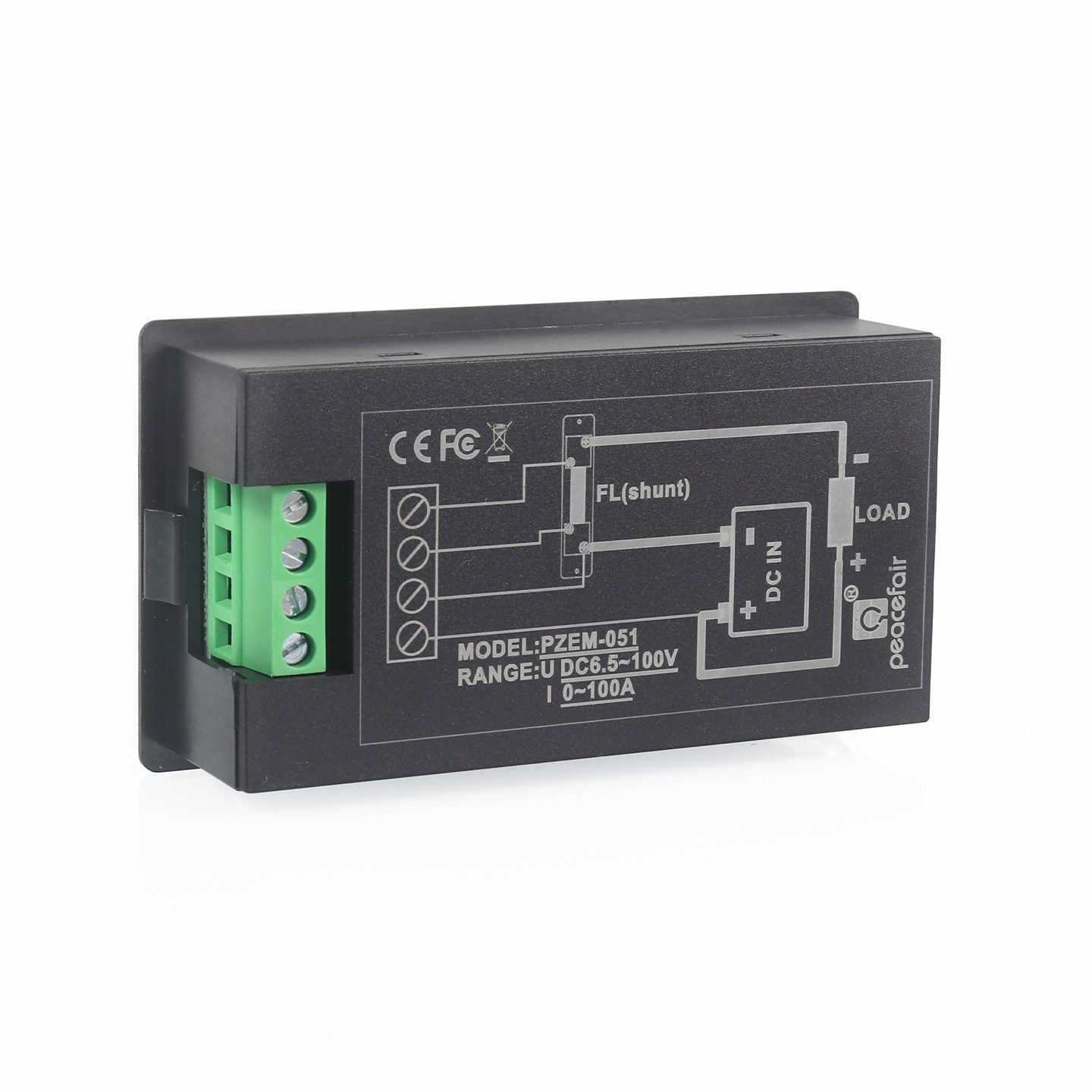 DC 6.5~100V 20-50-100A LCD Digital Combo Panel Display Volt Amp Power Watt Meter