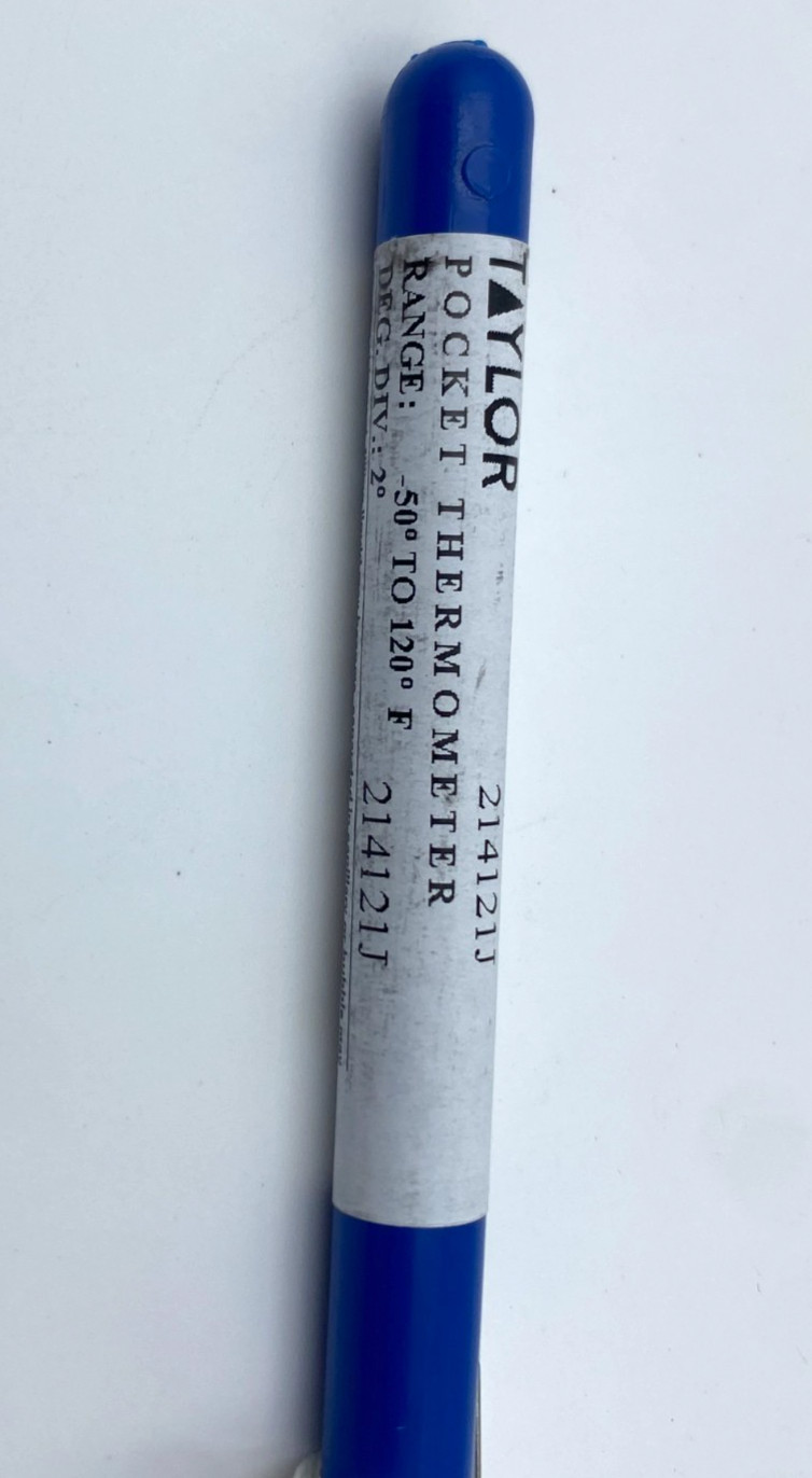 Manufacturer Varies Glass Pocket Thermometer,-30 to 120F 6DKC9 Manufacturer