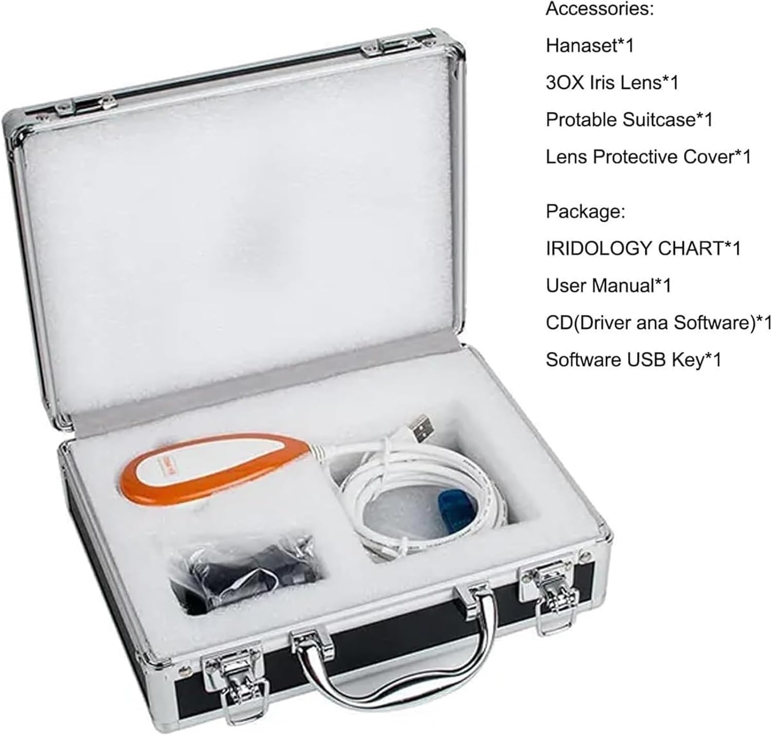New 5.0MP USB Iriscope Iris Analyzer Iridology Camera with Iris English Software
