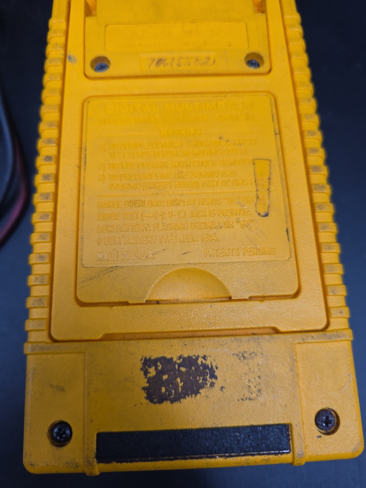 Beckman Industrial HD110 Digital Multimeter DMM w/ Leather Case Untested