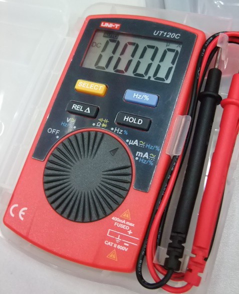 Mini Pocket-size 3999 Auto Range Multimeter DC AC R C F Relative Measure UT120C
