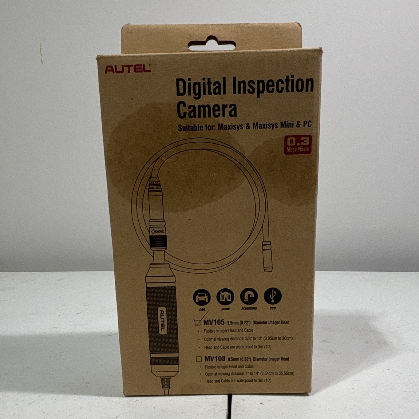 Autel Digital Inspection Camera MV105/MV108 0.3MP 5.5mm 1m Semi-Rigid USB