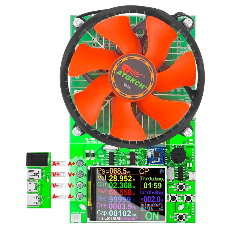 DL24 150W 4-Wire Electronic Load Battery Capacity Tester USB Discharge Meter