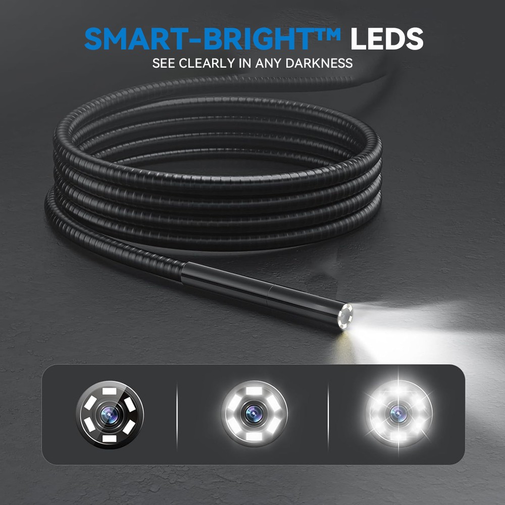 50%OFF! 1080P Lens Endoscope Camera 2-Way 360° Inspection Articulating Borescope