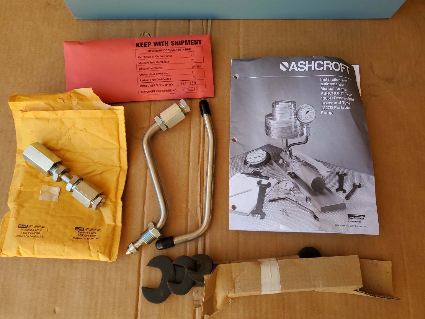 Ashcroft Portable Dead Weight Tester 5,000lb Hydraulic Pressure 1327 DG4-50