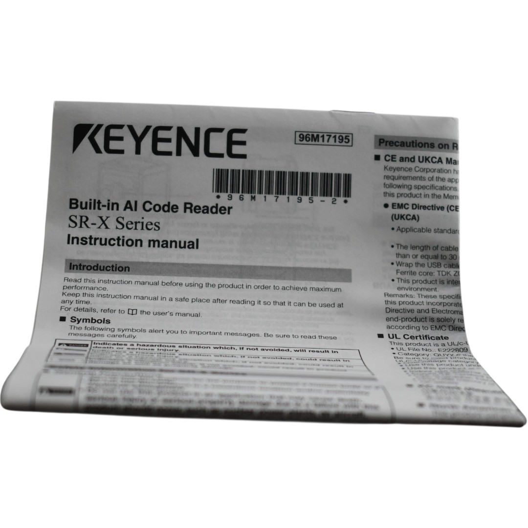 NEW Keyence SR-X100W 1D 2D Wide Field Autofocus Code Reader 1.4MP IP67