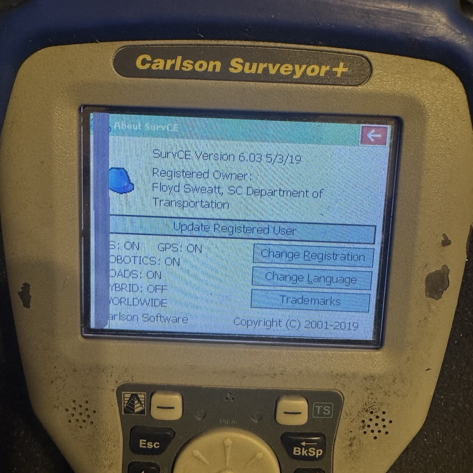 Carlson Surveyor+ COMPLET GNSS SYSTEM SurvCE 6.03 GPS/ROBO/ROADS 702-GGL Antenna