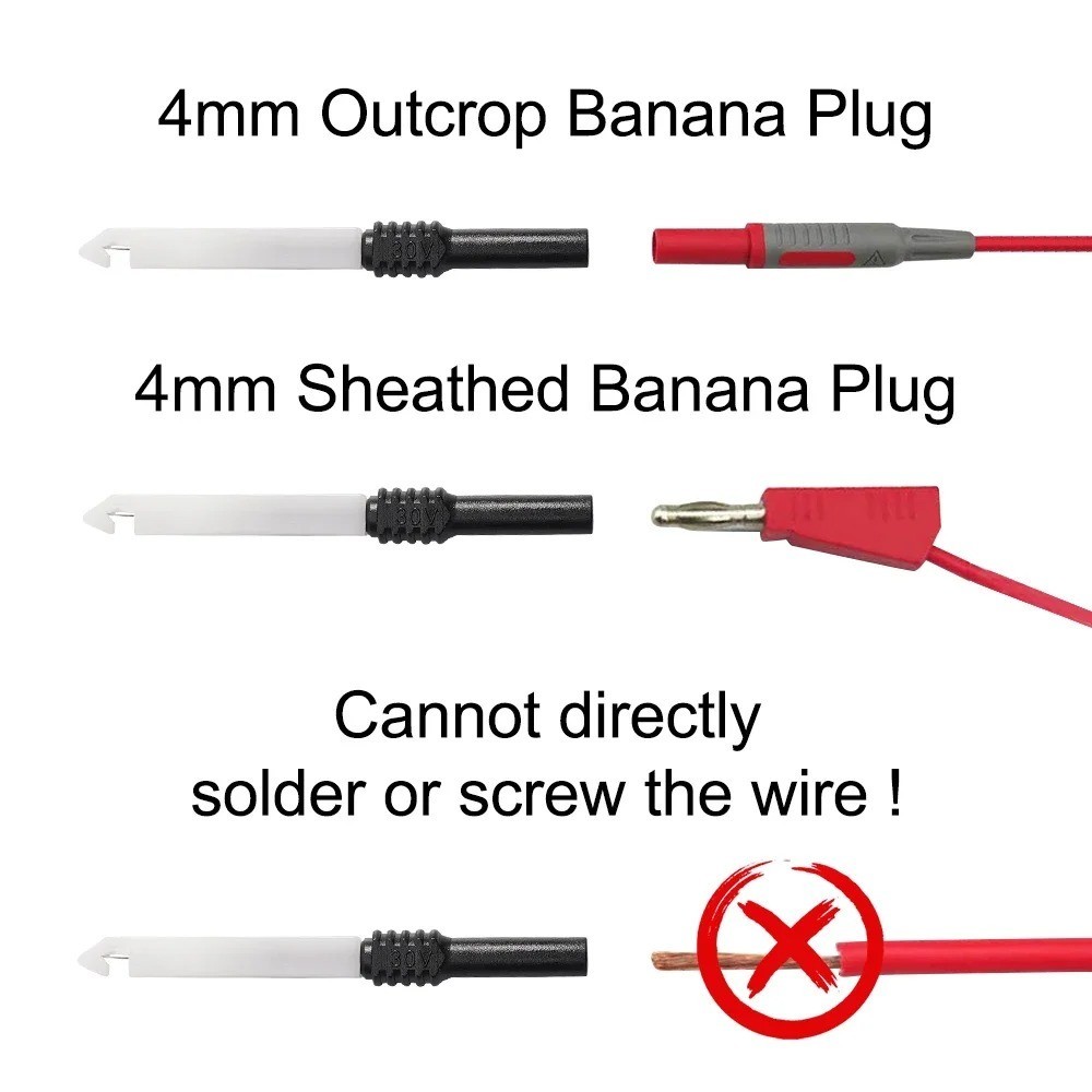 2PCS Multimeter Test Probes 30V Car Diagnostic Needle Tip Extension Kit