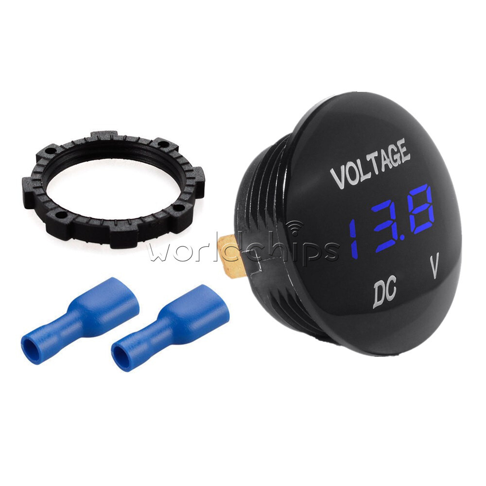 Digital DC12-24V LED Panel Voltage Volt Meter Voltmeter Motorcycle Car 4 Colors